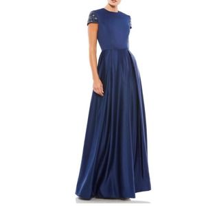 Mac Duggal 25947 Elegant Hand Beaded Cap Sleeve A-Line Gown 16 NEW